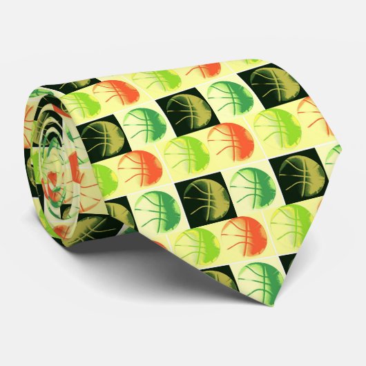 Pop Art Basketball Stropdas (Opgerold)