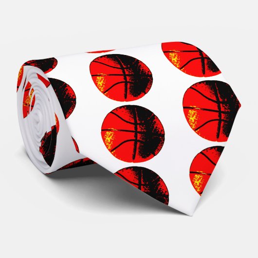 Pop Art Basketball Stropdas (Opgerold)