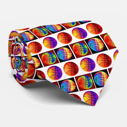 Pop Art Basketball Stropdas (Opgerold)