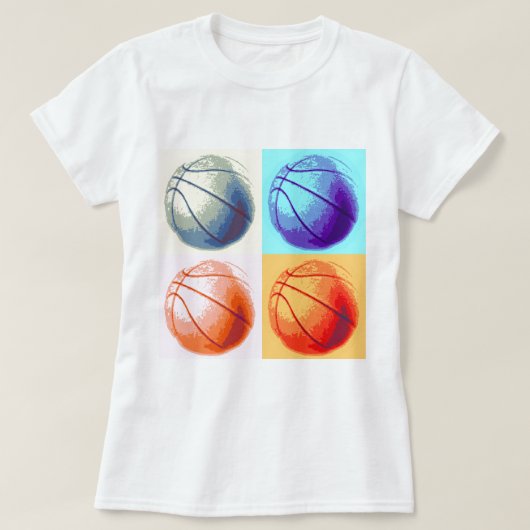 Pop Art Basketball T-shirt (Design voorkant)