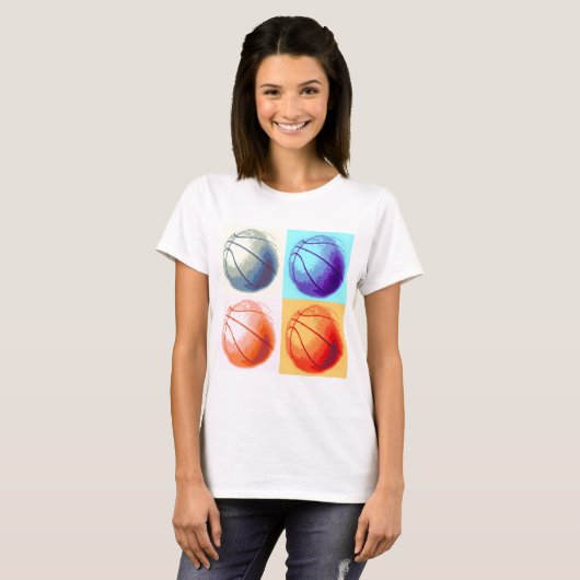 Pop Art Basketball T-shirt (Voorkant volledig)