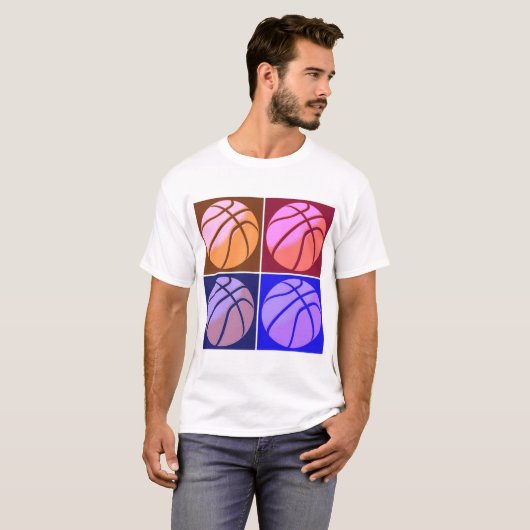 Pop Art Basketball T-shirt (Voorkant volledig)