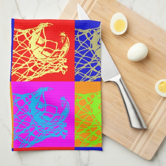 Pop Art Basketball Theedoek (Quarter Fold)