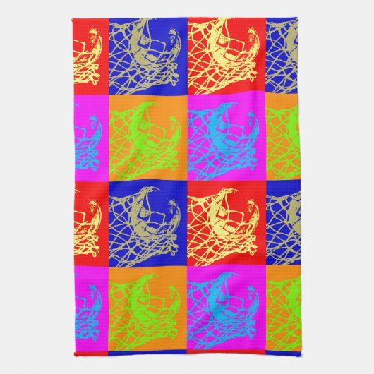 Pop Art Basketball Theedoek (Verticaal)