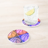Pop Art Basketball Zandsteen Onderzetter (Zijkant)