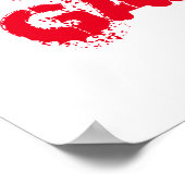 Pop Art Basketbalspeler Silhouette Door Poster (Hoek)