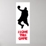 Pop Art Basketbalspeler Silhouette Door Poster<br><div class="desc">Silhouette Pop Art Afbeelding voor Black & White Basketball Player - Populaire Spelkunstwerken in Amerika</div>