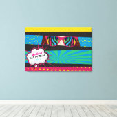 POP ART Bat Mitzvah Sign In Memory Board Canvas Afdruk (Insitu (Houten vloer))