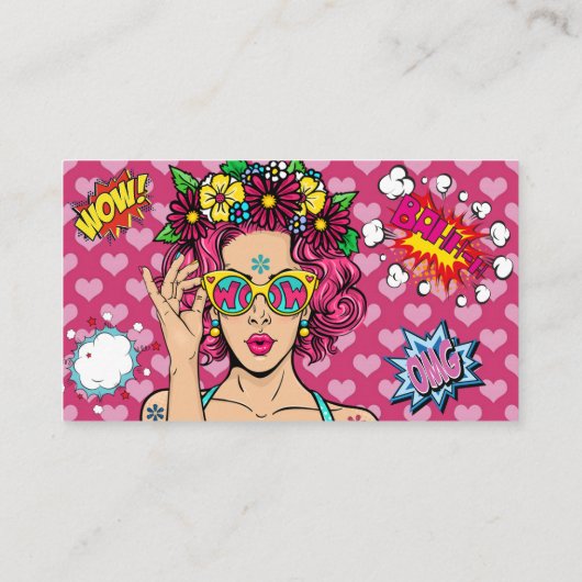 Pop Art Beauticiste Visitekaartje (Achterkant)