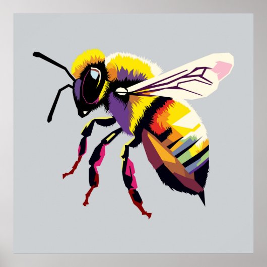Pop art Bee Poster (Voorkant)