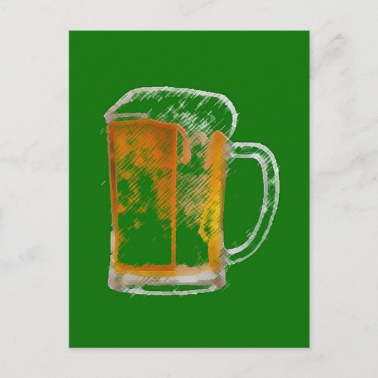 Pop Art Beer Mok Briefkaart (Voorkant)