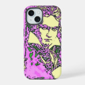 Pop-art Beethoven iPhone 15 Case (Achterkant)