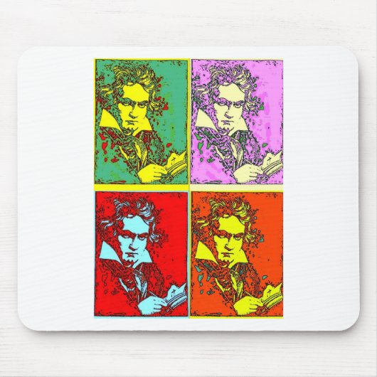 Pop-art Beethoven Muismat (Voorkant)