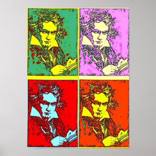 Pop Art Beethoven Poster (Voorkant)