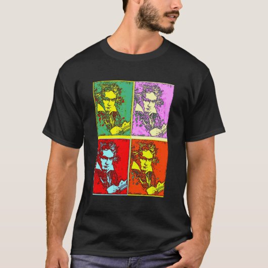 Pop-art Beethoven T-shirt (Voorkant)