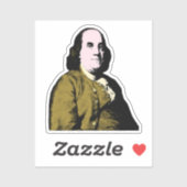 Pop Art Ben Franklin Sticker (Vel)