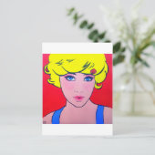 Pop art Bérénice Briefkaart (Staand voorkant)