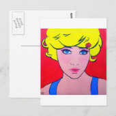 Pop art Bérénice Briefkaart (Voorkant / Achterkant)