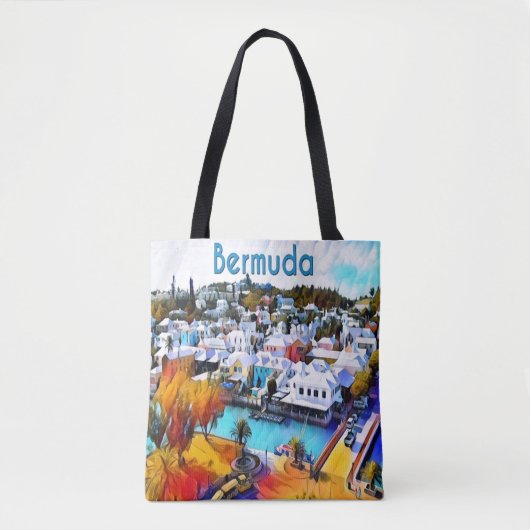 Pop Art Bermuda canvas tas (Voorkant)