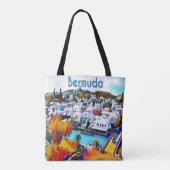 Pop Art Bermuda canvas tas (Achterkant)