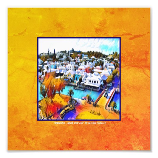Pop Art Bermuda Foto Afdruk (Voorkant)