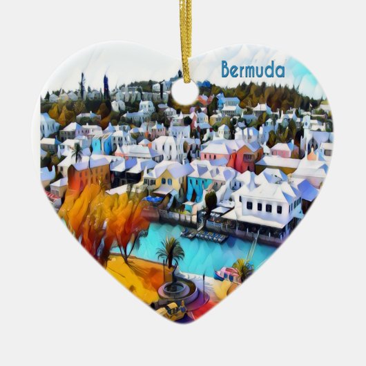 Pop Art Bermuda Keramisch Ornament (Voorkant)