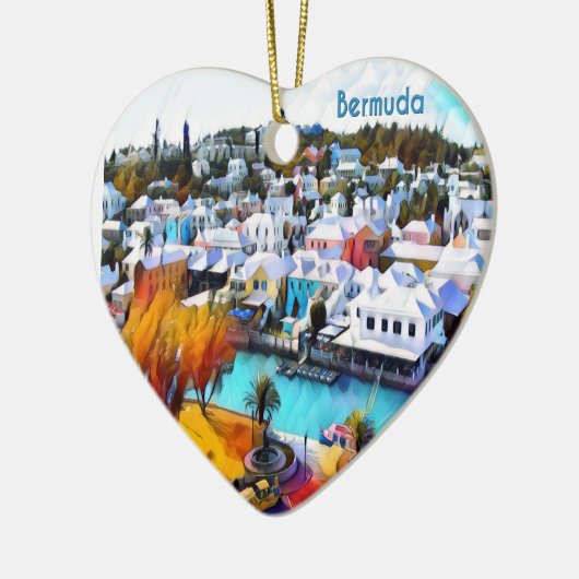 Pop Art Bermuda Keramisch Ornament (Links)