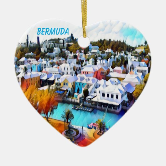 Pop Art Bermuda Keramisch Ornament (Voorkant)