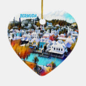 Pop Art Bermuda Keramisch Ornament (Achterkant)