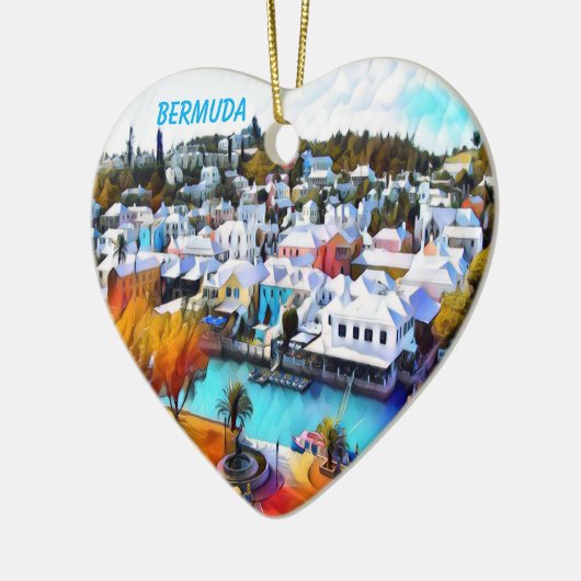 Pop Art Bermuda Keramisch Ornament (Links)