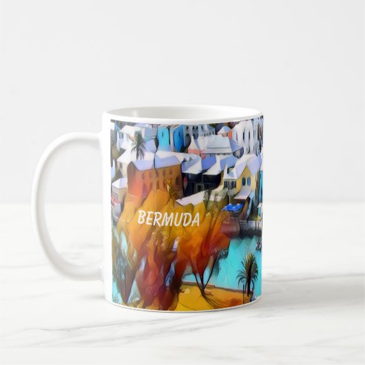 Pop Art Bermuda Koffie Mok (Links)