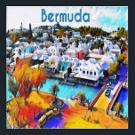 Pop Art Bermuda muurkunst<br><div class="desc">Pop Art 4544 Bermuda acrylwandkunst Een prachtige landschapsfoto van het centrum van St. George Bermuda wordt omgetoverd tot een kleurrijke Pop Art travel wall art. Door https://www.zazzle.com/store/celestesheffey</div>