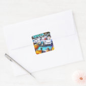 Pop Art Bermuda Square Sticker (Envelop)