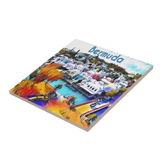 Pop Art Bermuda Tegeltje (Zijkant)