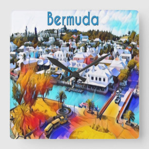 Pop Art Bermuda wandklok