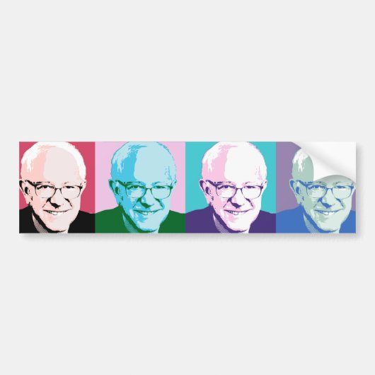 Pop Art Bernie Sanders - Bernie Sanders - .png Bumpersticker (Voorkant)