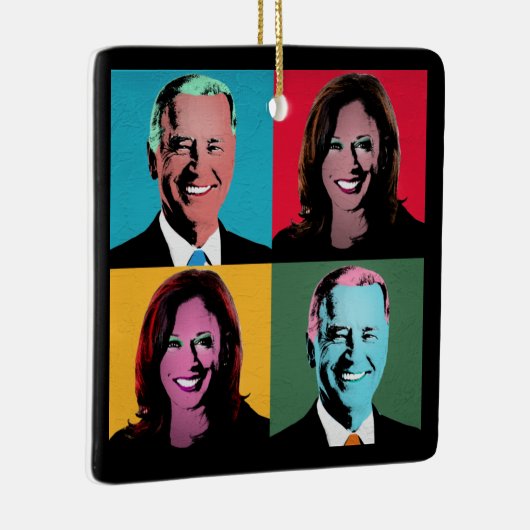 Pop Art Biden Harris Ceramic Ornament (Rechts)