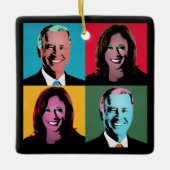 Pop Art Biden Harris Ceramic Ornament (Voorkant)