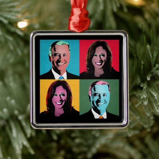 Pop Art Biden Harris Ceramic Ornament (Boom)