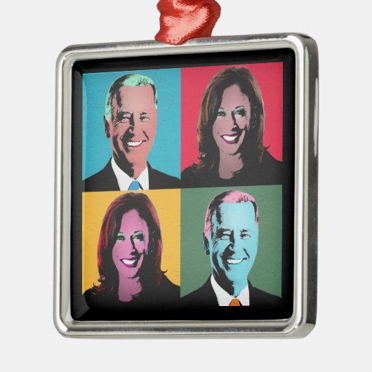 Pop Art Biden Harris Ceramic Ornament (Links)