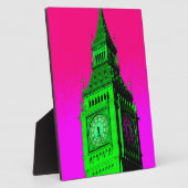 Pop Art Big Ben London Travel Pink Green Fotoplaat (Zijkant)