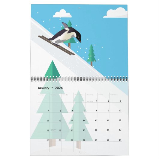 Pop Art Birds Vol. 1 Budgie Flamingo Penguin Macaw Kalender (Jan 2026)