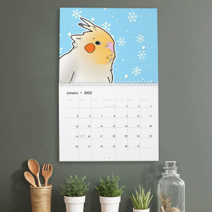 Pop Art Birds Vol. 3 Levendige Cockatiel Hummingbi Kalender