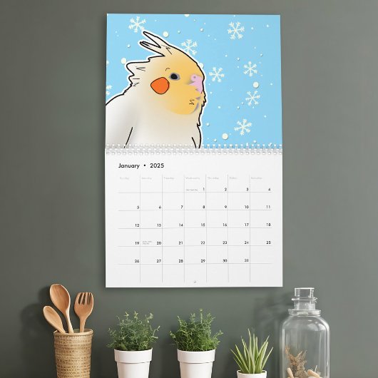 Pop Art Birds Vol. 3 Levendige Cockatiel Hummingbi Kalender