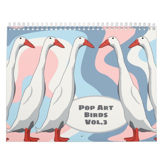 Pop Art Birds Vol. 3 Levendige Cockatiel Hummingbi Kalender (Hoes)