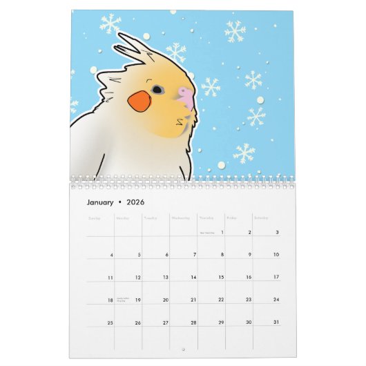 Pop Art Birds Vol. 3 Levendige Cockatiel Hummingbi Kalender (Jan 2026)