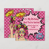 Pop Art Birthday Kaart (Voorkant / Achterkant)