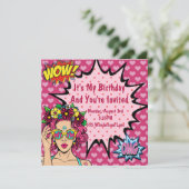 Pop Art Birthday Kaart (Staand voorkant)