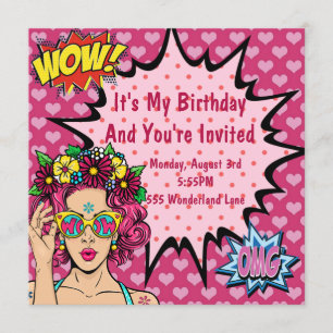 Pop Art Birthday Kaart