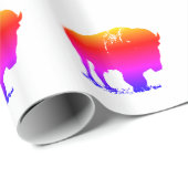 Pop Art Bison Buffalo Cadeaupapier (Rol Hoek)